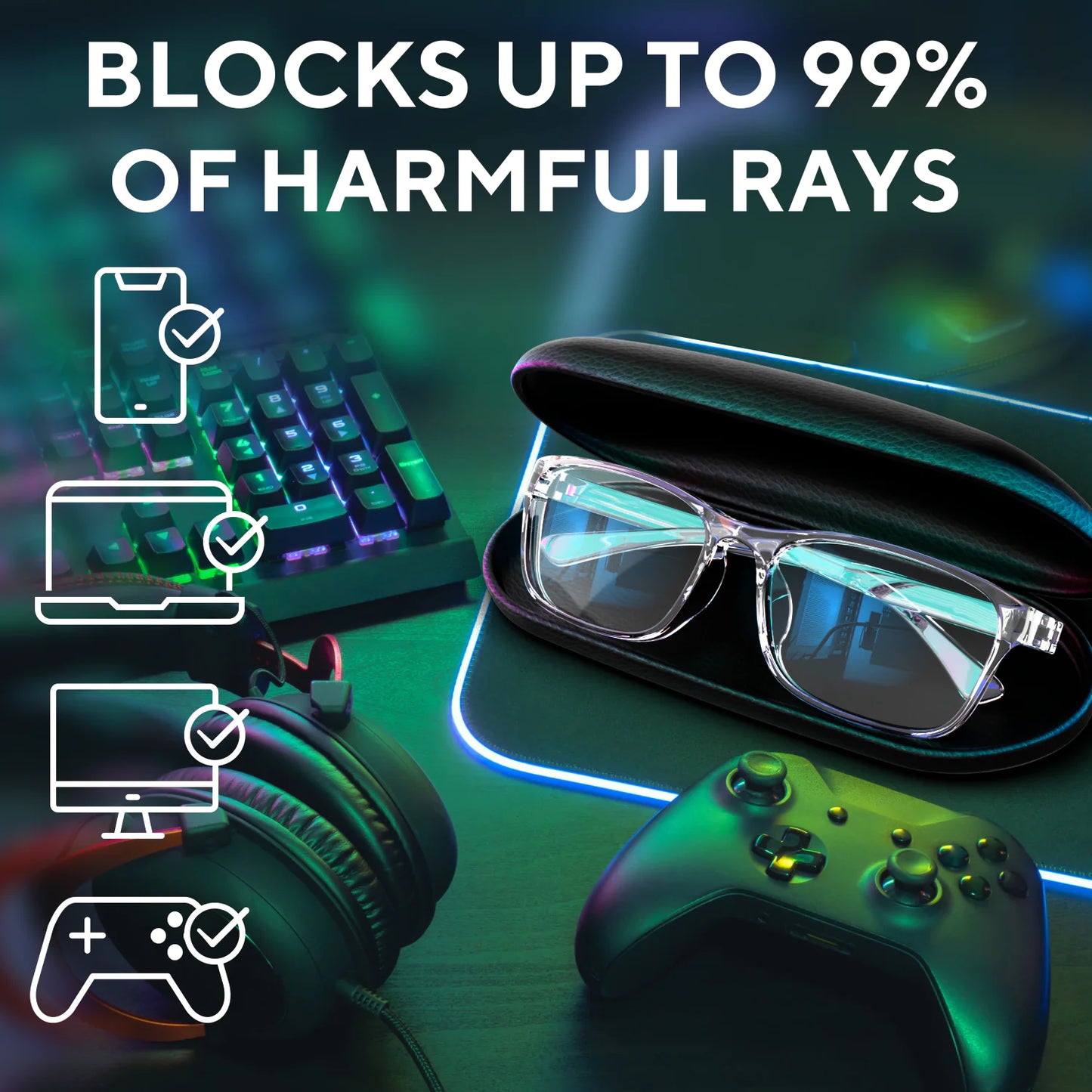 Stylish Blue Light Computer Glasses