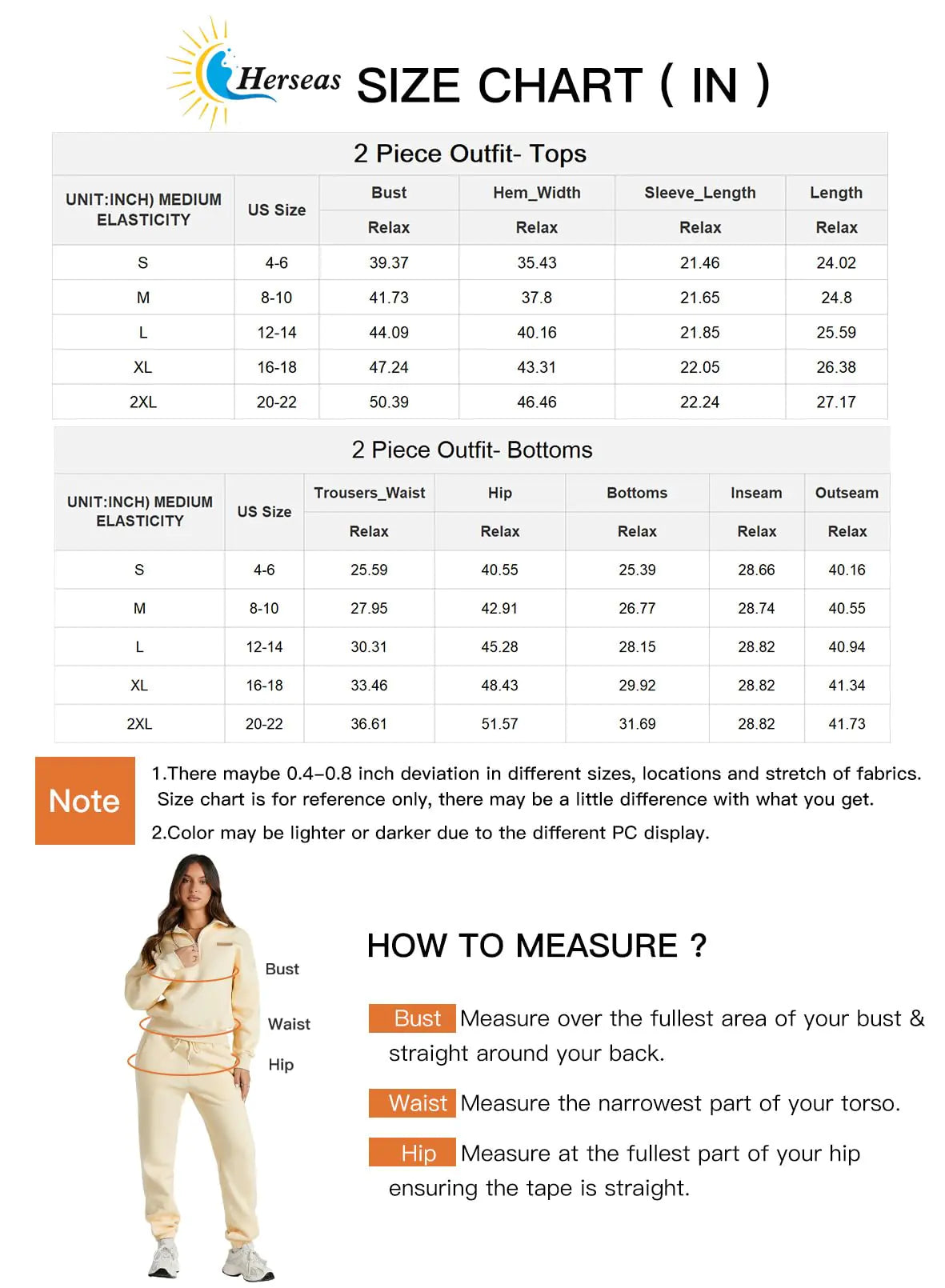 Herseas Women 2 Piece Outfits Sweatsuit Lounge Set Half Zip Pullover with Jogger Airport Tracksuit Matching Pants Set XX-Large Mist Blue