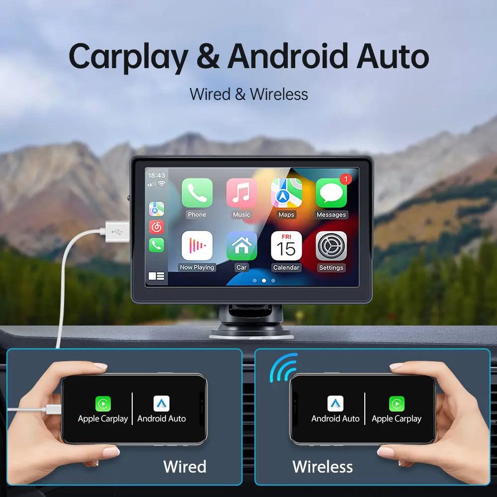 Portable 7-Inch Car Radio Multimedia Video Player