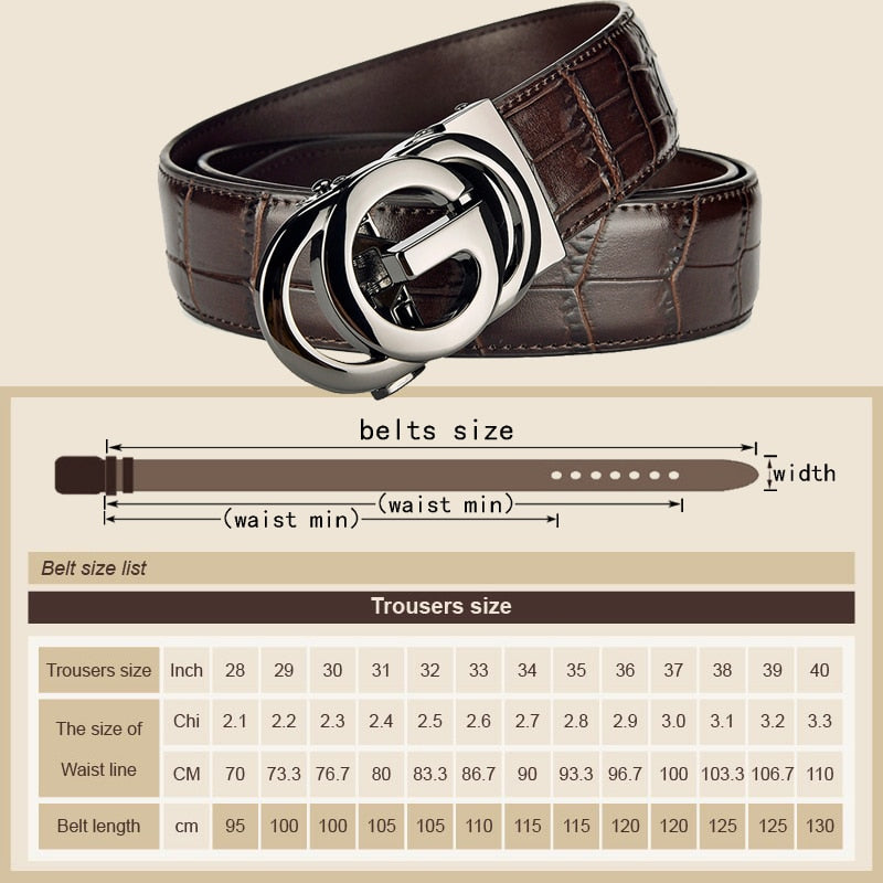 Men's Crocodile Luxury Belt