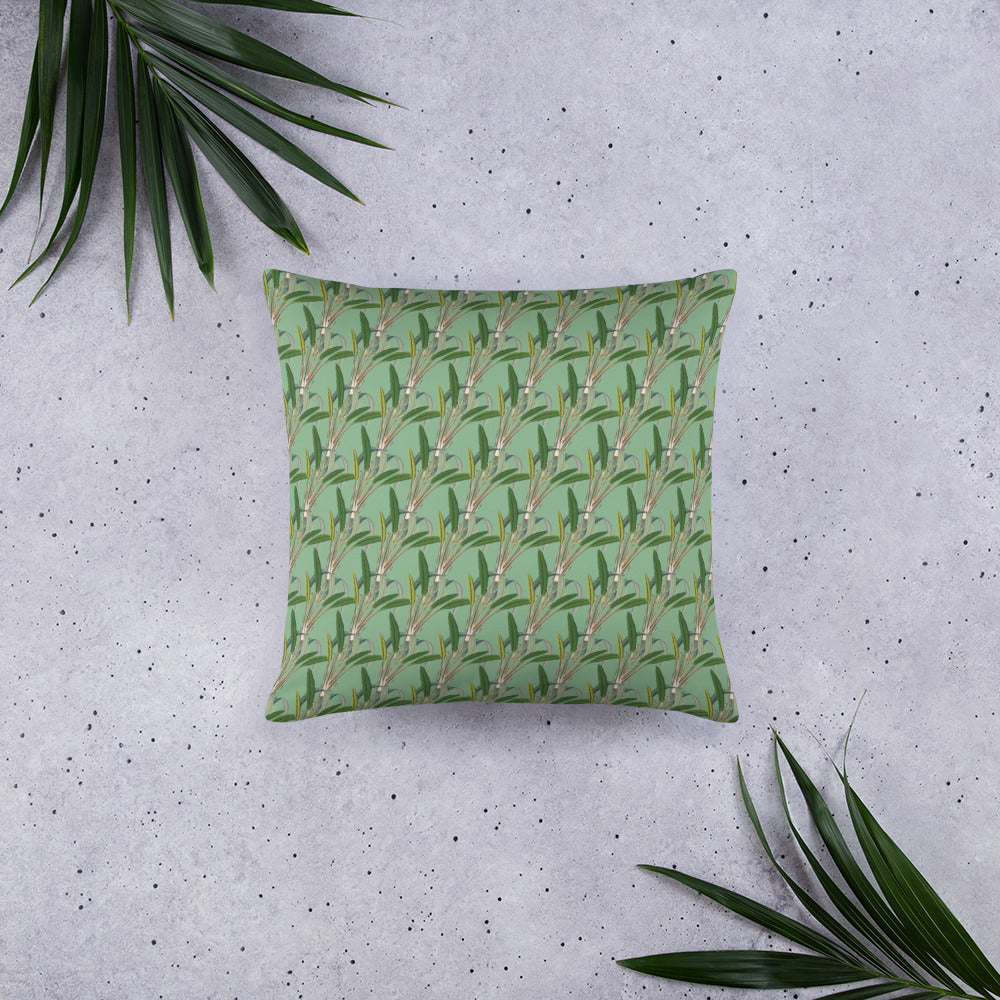 Light Floral Green Pillow