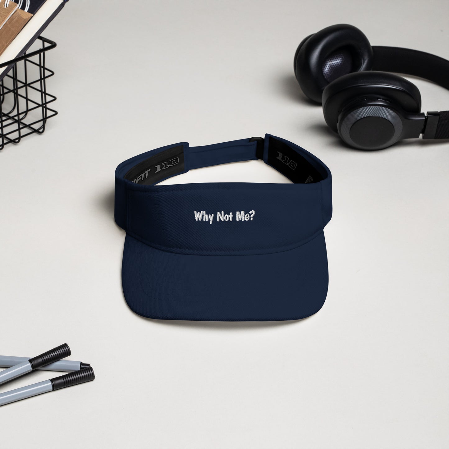 Trendy Why Not Me? Logo Visors