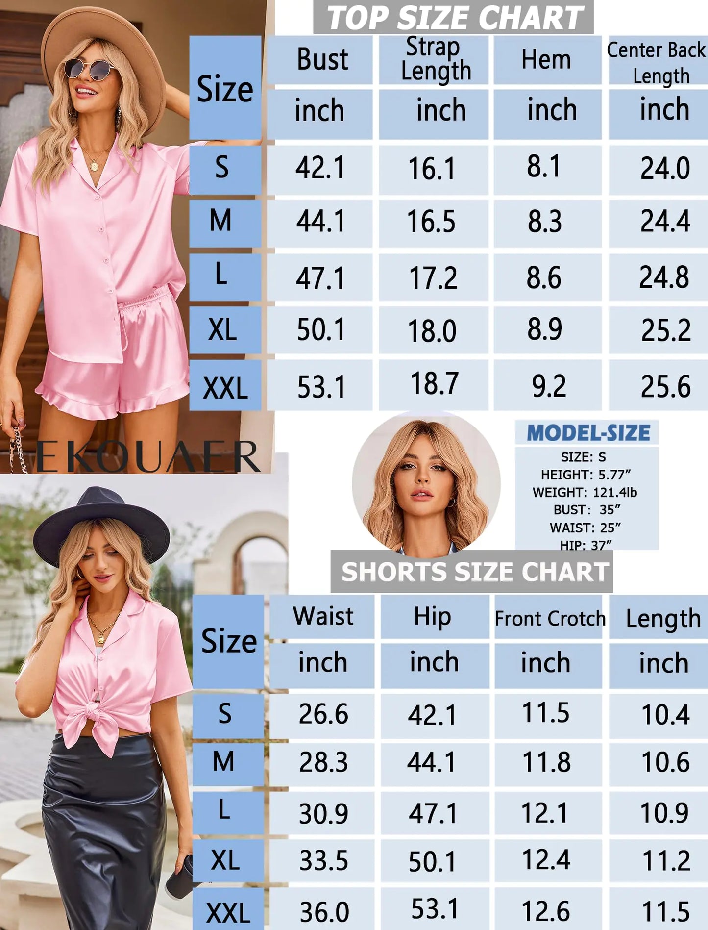 Womens Satin Pajama Set