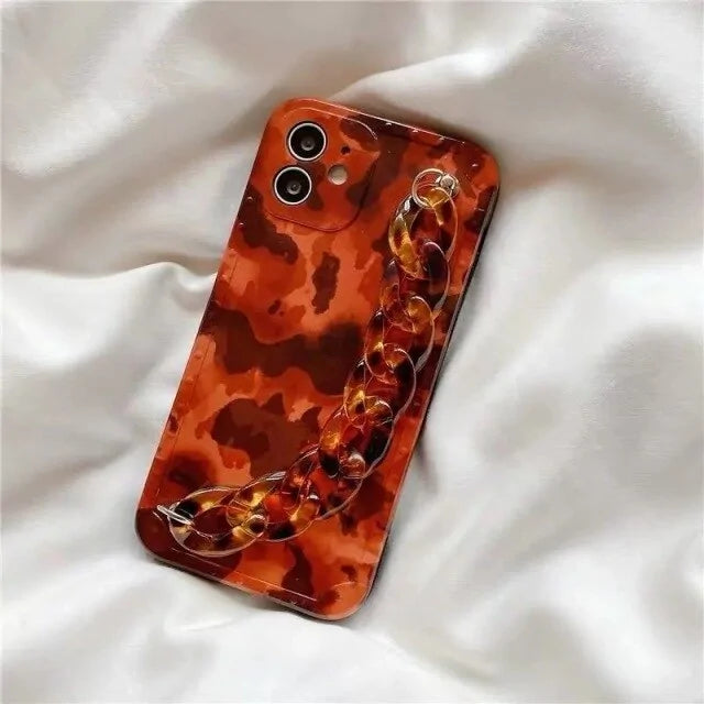 Fashionable Marble Wristband Case For iPhone