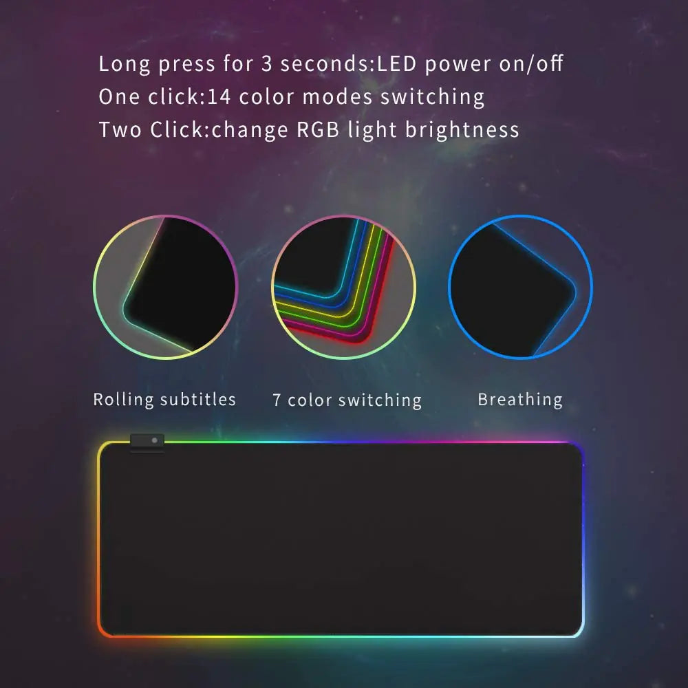 Waterproof LED Mouse Pad Waterproof