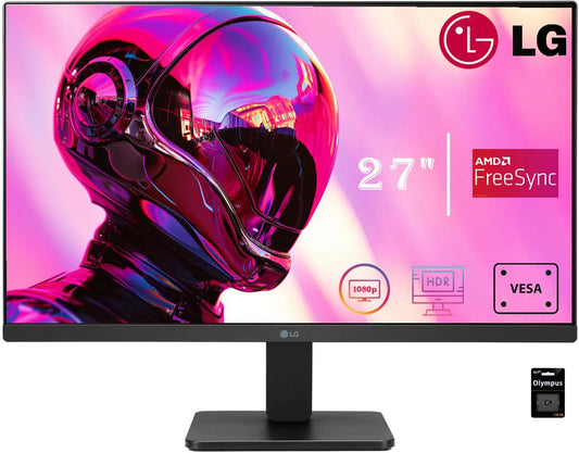 LG 27" FHD - Gaming Office Monitor- Anti-Glare- Black