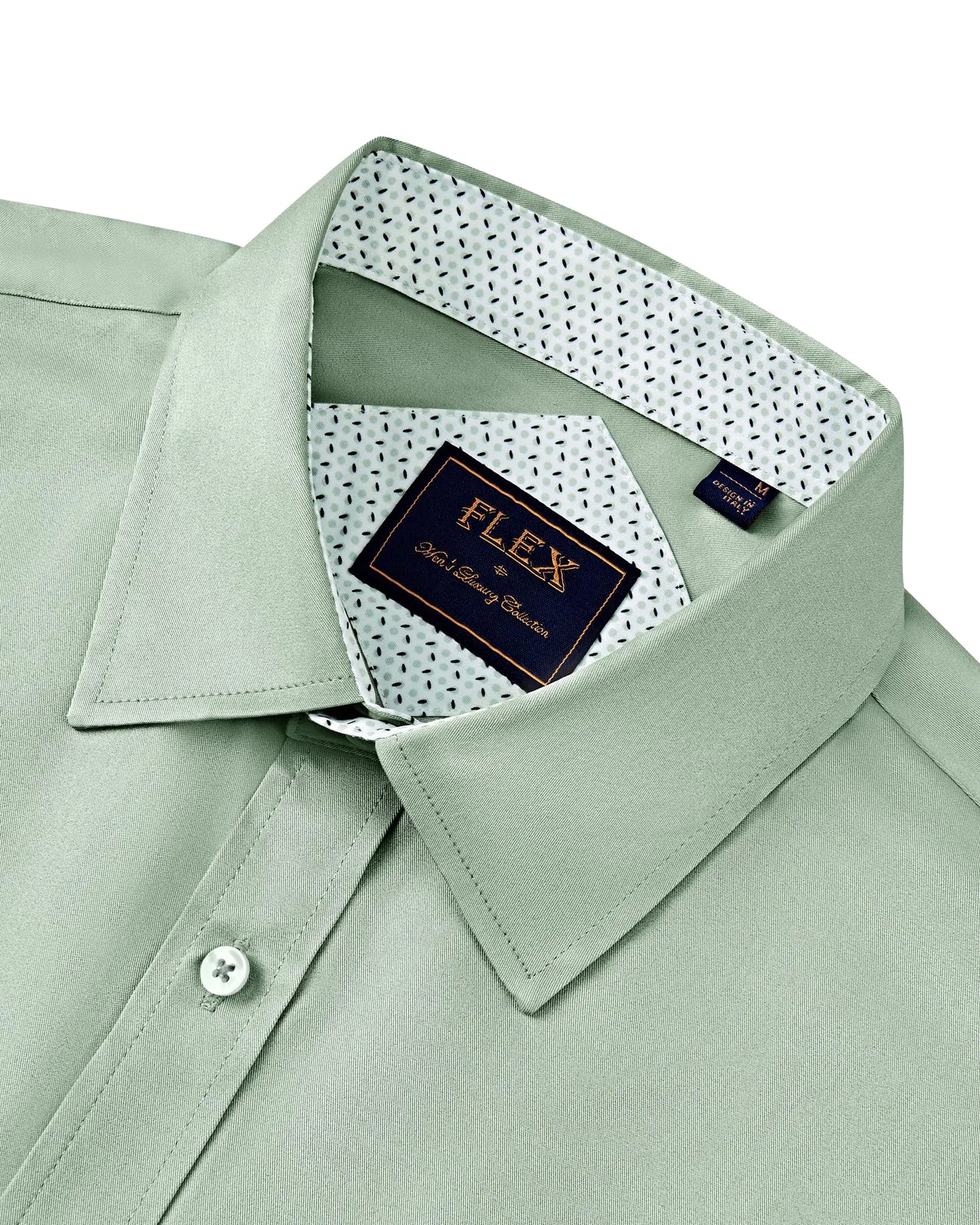 Men's Casual Long Sleeve Dress Shirt Wrinkle-Free Sage Green