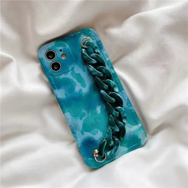 Fashionable Marble Wristband Case For iPhone