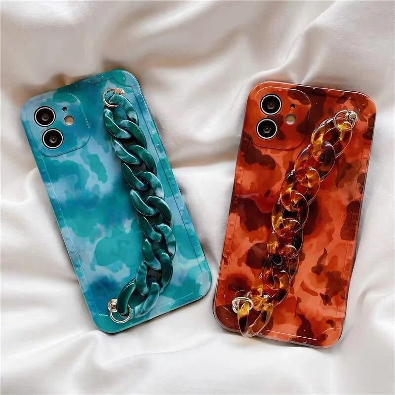 Fashionable Marble Wristband Case For iPhone