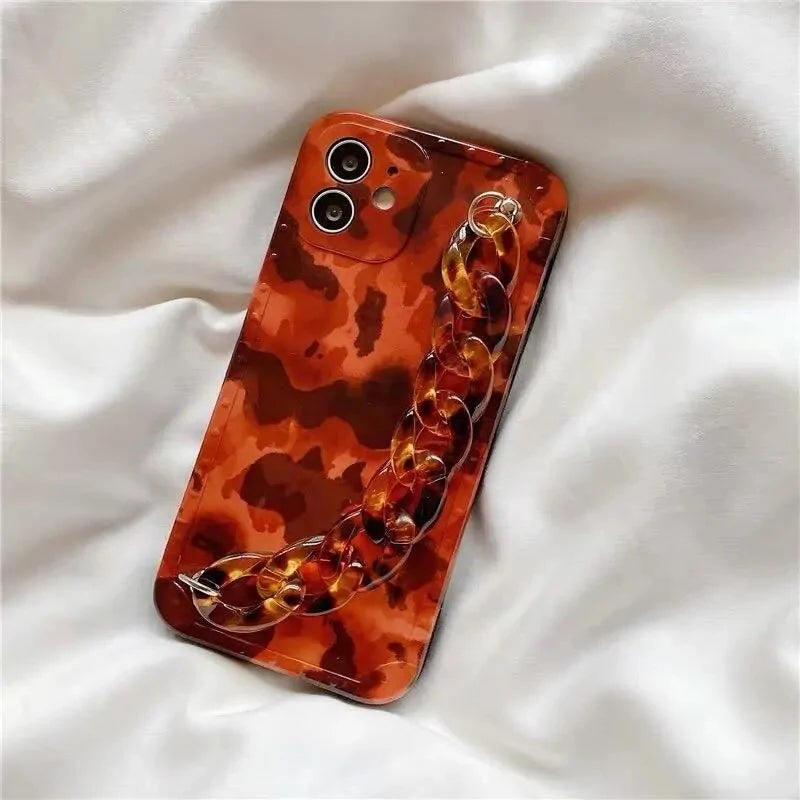 Fashionable Marble Wristband Case For iPhone