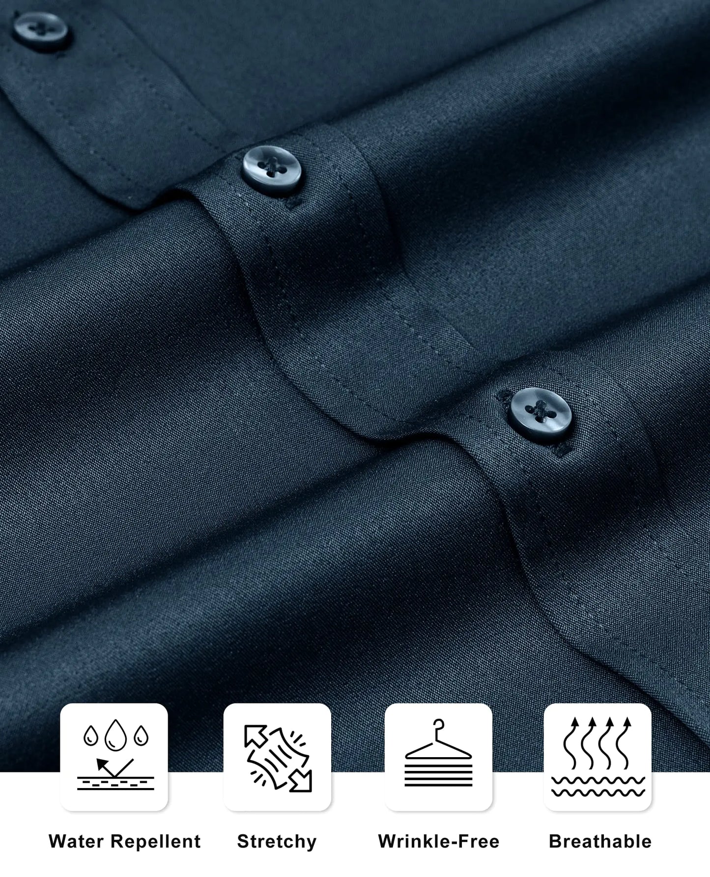 Men's Slim Fit Long Sleeve Light Navy