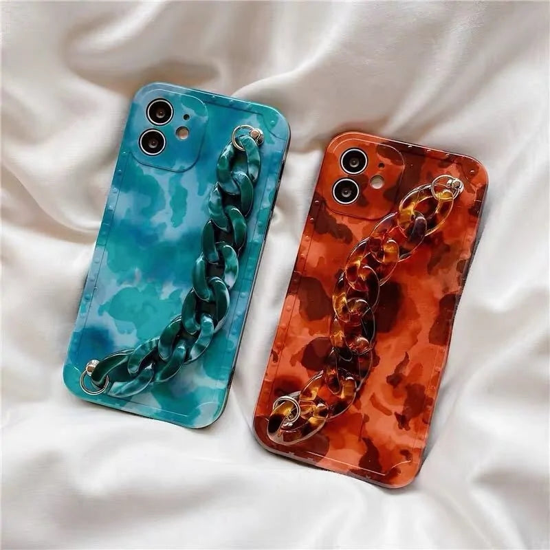 Fashionable Marble Wristband Case For iPhone