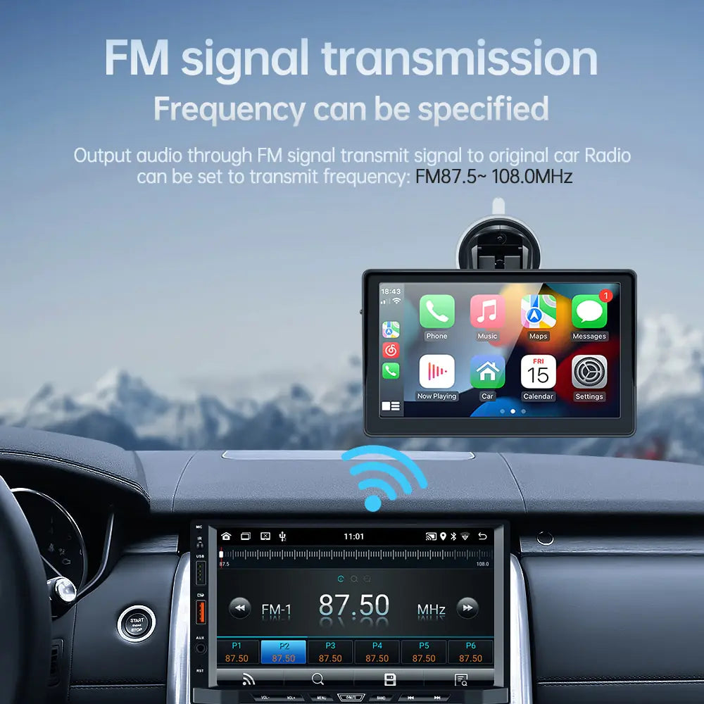 Portable 7-Inch Car Radio Multimedia Video Player