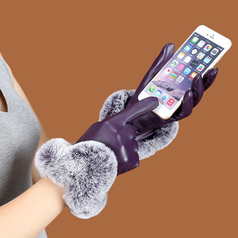 Women Winter Faux Gloves