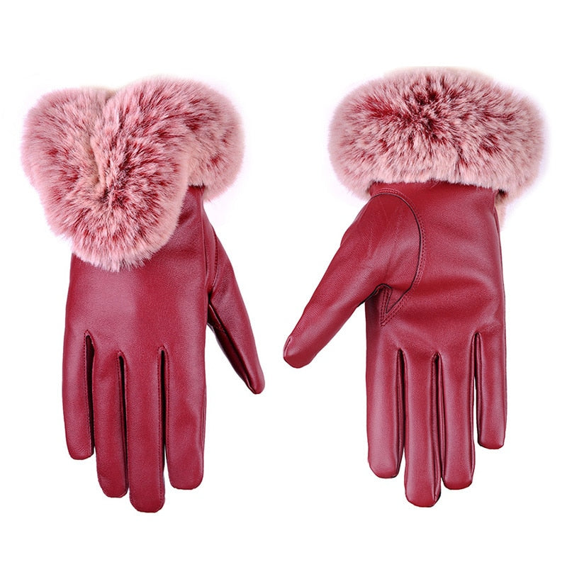 Women Winter Faux Gloves