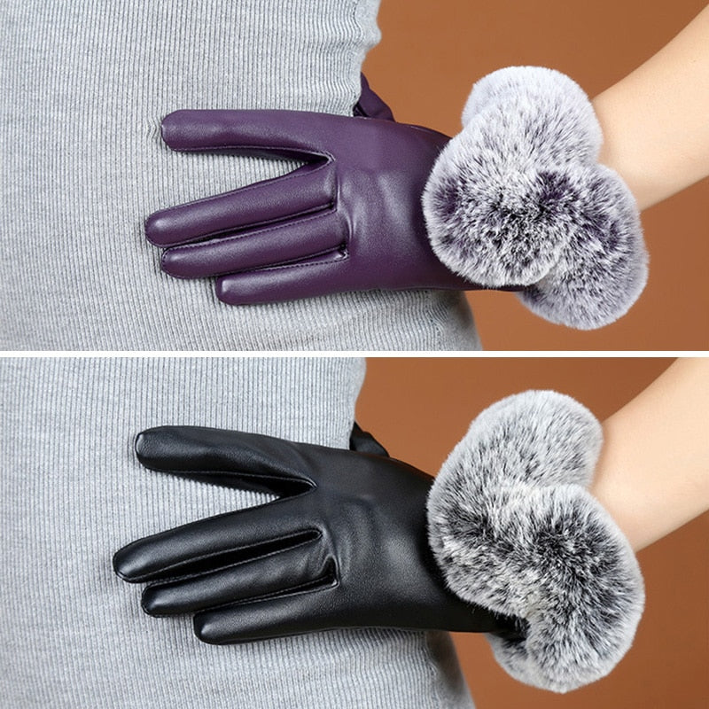 Women Winter Faux Gloves
