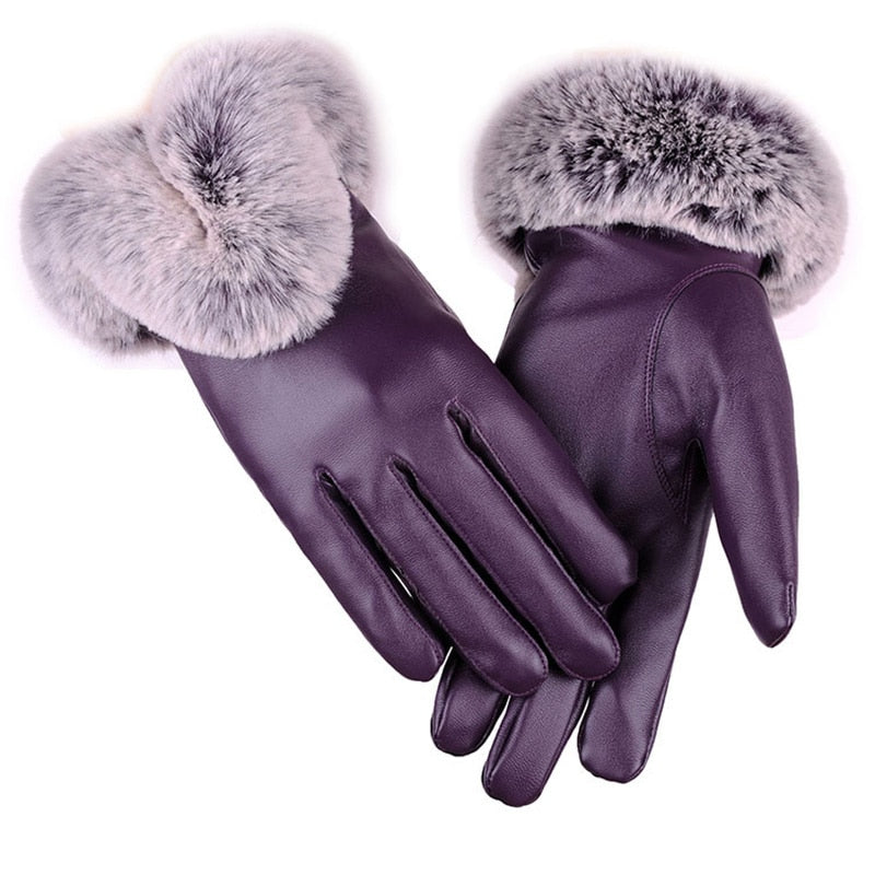 Women Winter Faux Gloves