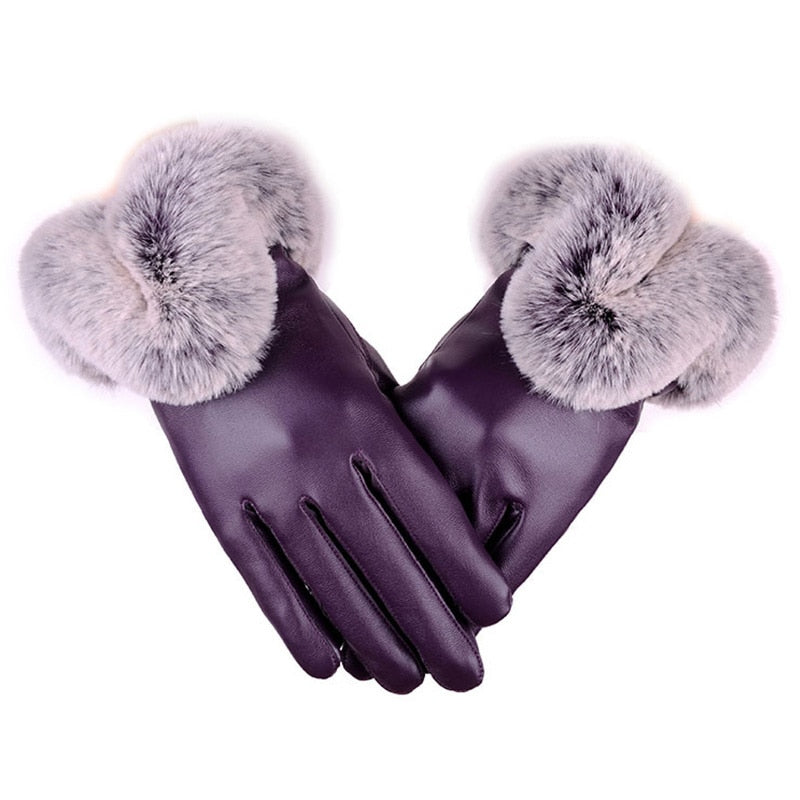 Women Winter Faux Gloves