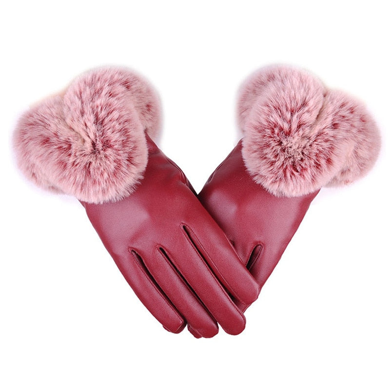 Women Winter Faux Gloves