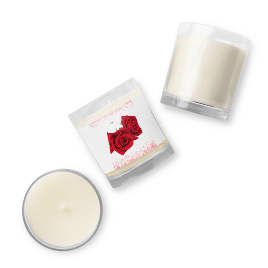 Rose Glass Jar Candle