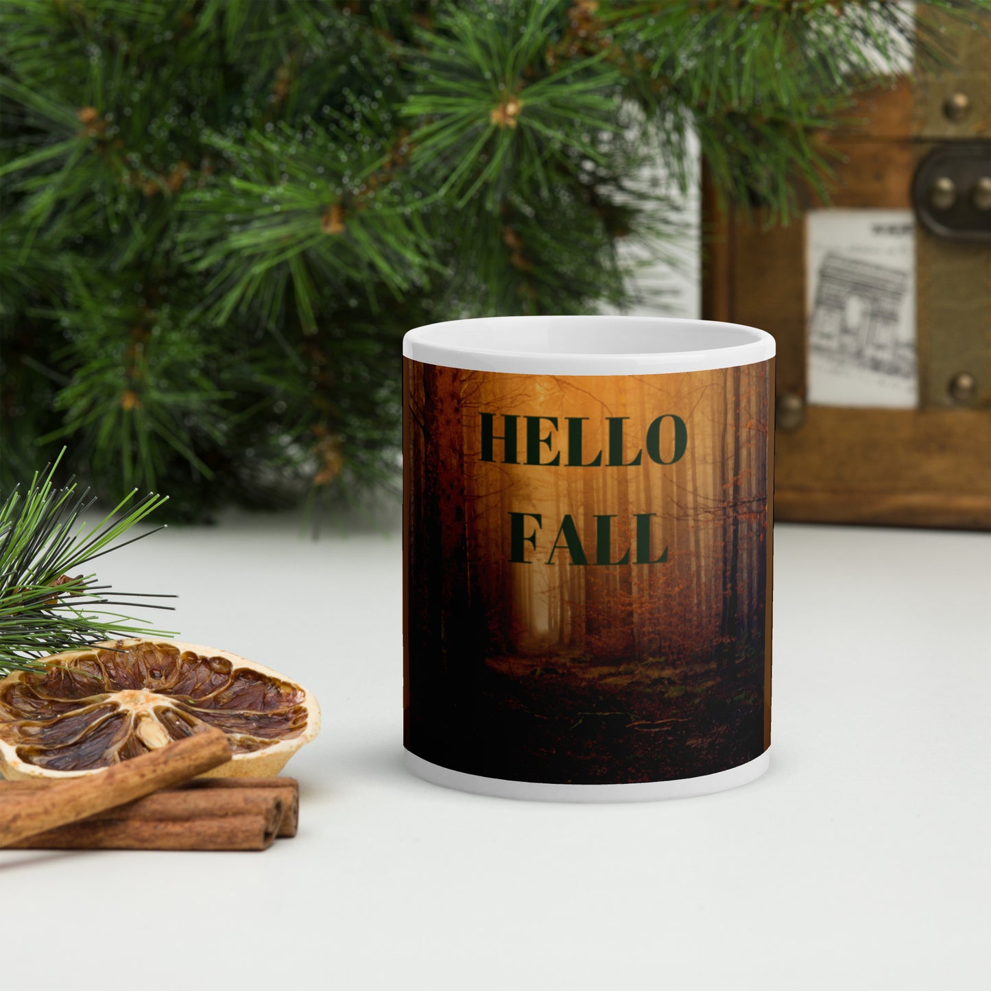 Welcome Fall White Glossy Mug