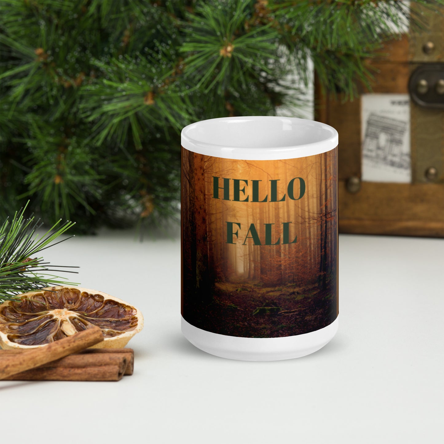 Welcome Fall White Glossy Mug